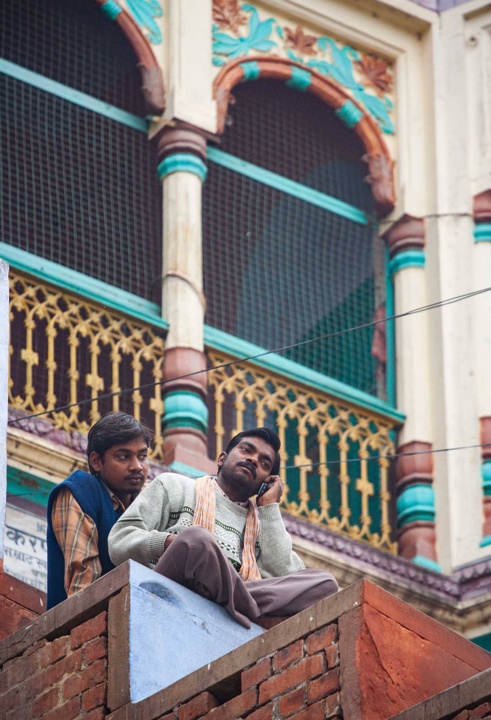 On the phone– Varanasi – Uttar Pradesh – India
